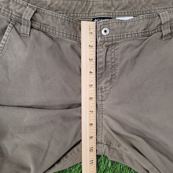 Columbia Utility Cargo Pants Womens 12 34x31 Faded Ripstop Baggy - Picture 15 of 16